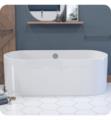 Cambridge Plumbing ES-FSDE71-NH-CP 71 1/4" Freestanding Double Ended Soaking Pedestal Bathtub in White with No Faucet Hole