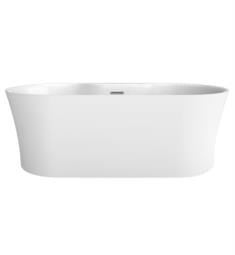 Barclay ATOV7H67AIG Onita 67" Acrylic Freestanding Oval Soaker Tub in White with Integral Drain and Overflow