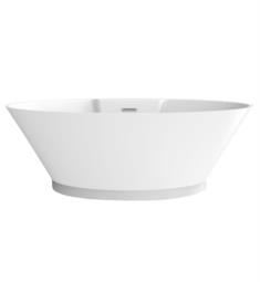 Barclay ATOV7H67IG Portia 67" Acrylic Freestanding Oval Soaker Tub in White with Integral Drain and Overflow