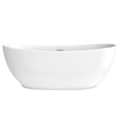Barclay ATDSN59IG Mystique 59" Acrylic Freestanding Double Slipper Soaker Tub in White with Integral Drain