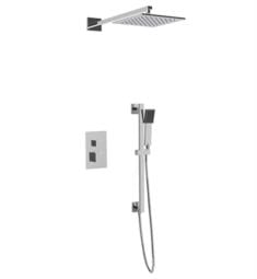 Artos PS135 Milan Thermostatic Shower Trim with Wall Mount Showerhead and Slidebar