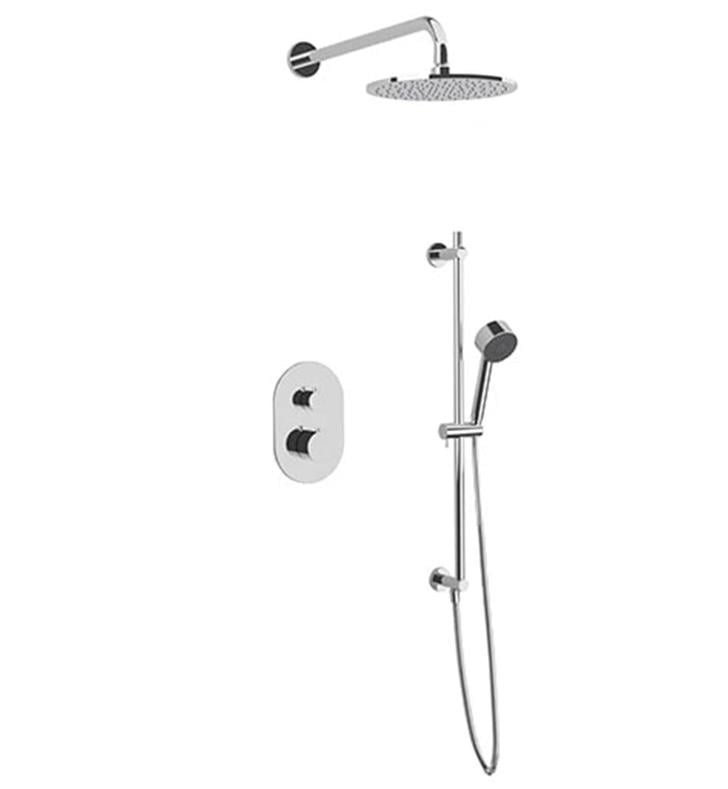 PS136 - Round Thermostatic Shower Trim Kit with Wall Mount Shower Head –  Artos US