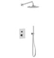 Artos PS141 Otella Thermostatic Shower Trim with Wall Mount Showerhead and Handheld Handshower