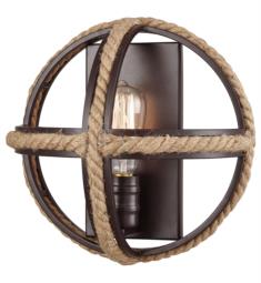 Elk Lighting 63061-1 Natural Rope 1 Light 12" Incandescent Wall Sconce in Oil Rubbed Bronze