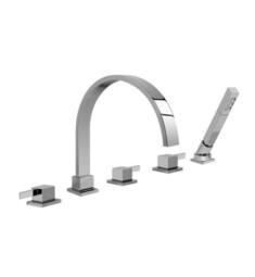 Graff G-6251-LM39B Qubic Tre 8 1/2" Double Handle Widespread/Deck Mounted Roman Tub Faucet with Hand Shower
