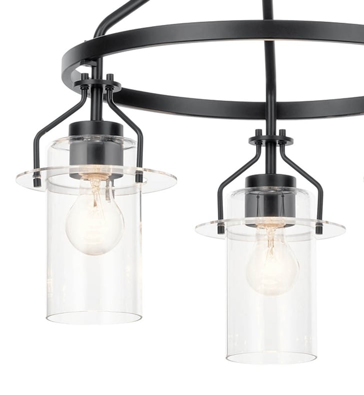 Kichler 52377 Everett 3 Light 22 1/2 Incandescent One Tier Chandelier with  Clear Glass Shade