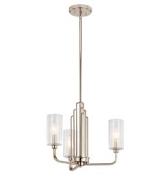 Kichler 52410 Kimrose 3 Light 18" Incandescent Chandelier with Clear Fluted Glass