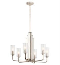 Kichler 52411 Kimrose 6 Light 27" Incandescent Chandelier with Clear Fluted Glass