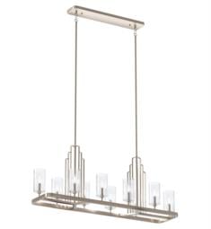 Kichler 52413 Kimrose 10 Light 12 3/4" Incandescent Linear Chandelier with Clear Fluted Glass