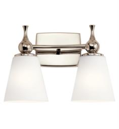 Kichler 55091 Cosabella 2 Light 15" Incandescent Vanity Linear Light with Satin Etched Case Opal Glass