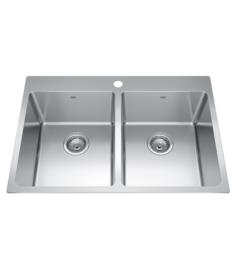 Kindred BDL2131-9-N Brookmore 30 7/8" Double Bowl Drop-In Stainless steel Kitchen Sink in Satin