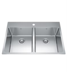 Kindred BDL2233-9-N Brookmore 32 7/8" Double Bowl Drop-In Stainless steel Kitchen Sink in Satin