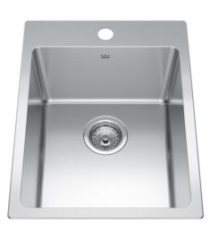 Kindred BSL2116-9-N Brookmore 16" Single Bowl Drop-In Stainless steel Kitchen Sink in Satin