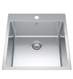 Kindred BSL2120-9-N Brookmore 20" Single Bowl Drop-In Stainless steel Kitchen Sink in Satin