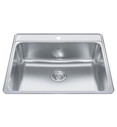 Kindred CSLA2522-8-CBN Creemore 25" Single Bowl Drop-In Stainless steel Kitchen Sink in Satin