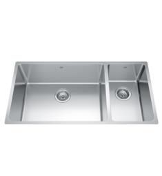 Kindred BCU1836R-9N Brookmore 35 5/8" Double Bowl Undermount Stainless steel Kitchen Sink in Satin