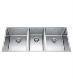 Kindred BTU1841-9N Brookmore 41 1/2" Three Bowl Undermount Stainless steel Kitchen Sink in Satin