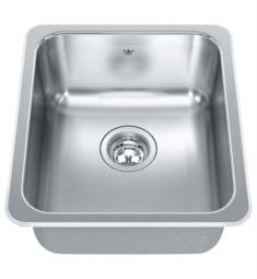 Kindred QSA1816-8N Steel Queen 16 1/8" Single Bowl Drop-In Stainless steel Kitchen Sink in Satin with Mirror