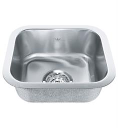 Kindred QSU1113-6N Steel Queen 13 3/8" Single Bowl Undermount Stainless steel Kitchen Sink in Satin with Silk