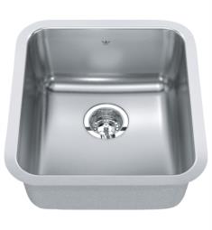 Kindred QSUA1917-8N Steel Queen 16 3/4" Single Bowl Undermount Stainless steel Kitchen Sink in Satin with Silk