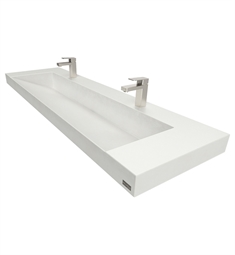 Trueform FLO-60V-CONTEMPO 60" Contempo Floating Concrete Ramp Bathroom Sink