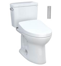 TOTO MW7763056CEFG#01 Drake 28 3/8" Two-Piece 1.28 GPF Single Flush Elongated Toilet with Washlet+ S550E in Cotton - Universal Height