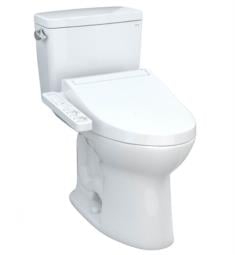 TOTO MW7763074CEFG#01 Drake 28 3/8" Two-Piece 1.6 GPF Single Flush Elongated Toilet with Washlet+ C2 in Cotton - Universal Height