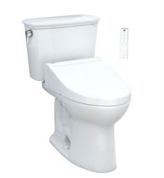 TOTO MW7863084CEFG#01 Drake 28 3/8" Transitional Two-Piece 1.28 GPF Single Flush Elongated Toilet with Washlet+ C5 in Cotton - Universal Height