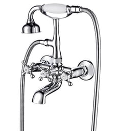 Barclay 4610-MC 11 3/4" Three Handle Wall Mounted Tub Filler with Hand Shower and Diverter