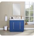 Fairmont Designs 1712-V42 Design Studio 42" Freestanding Single Bathroom Vanity With Carrera Quartz Top and Sink in Classic Blue