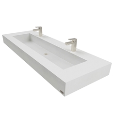 Trueform FLO-60N-ADA 60" ADA Floating Concrete Rectangle Bathroom Sink