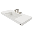 Trueform FLO-40V-CONTEMPO 40" ADA Contempo Floating Concrete Ramp Bathroom Sink