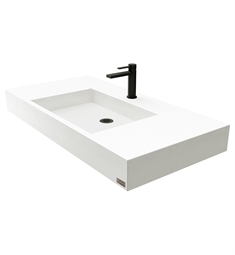 Trueform FLO-NOL-36N-ADA Nolita 36" Concrete Rectangle Bathroom Sink