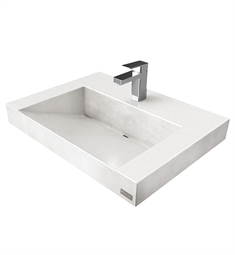 Trueform FLO-24V-CONTEMPO 24" ADA Floating Contempo Concrete Ramp Bathroom Sink