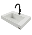Trueform FLO-20V-CONTEMPO 20" ADA Floating Contempo Concrete Ramp Bathroom Sink