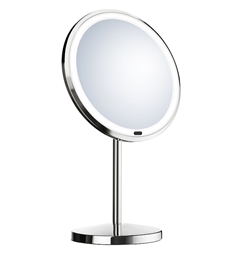 Smedbo Z625 z mirrors 12" Freestanding Make-Up Mirror with LED Light in Polished Chrome