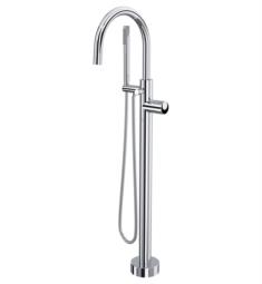 ROHL TEC06F1IW Eclissi 41 7/8" Single Hole Floor Mount C-Spout Tub Filler with Handshower