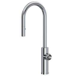 ROHL EC65D1 Eclissi 17 3/4" Single Hole Deck Mounted Pull-Down Bar and Food Prep Kitchen Faucet with C-Spout Less Handle