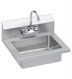 Elkay EHS-18X 18" Single Bowl Wall Mount Stainless Steel Handwash Utility Sink with Faucet in Buffed Satin