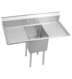 Elkay S1C18X18-2-18X 54" Single Bowl Floor Mount Dependabilt Stainless Steel Scullery Utility Sink with Left and Right Drainboard