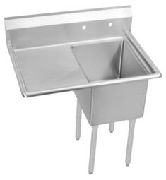 Elkay S1C18X18-L-18X 38 1/2" Single Bowl Floor Mount Dependabilt Stainless Steel Scullery Utility Sink with Left Drainboard