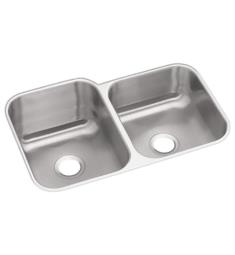 Elkay DXUH312010R Dayton 31 3/4" 60/40 Double Bowl Undermount Stainless Steel Kitchen Sink in Radiant Satin