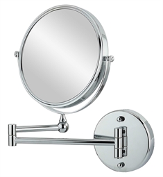 Aptations 22740 Mirror Image 11 1/4" Wall Mount Double Sided Magnified Makeup Mirror in Chrome