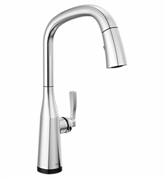 Delta 9176TV-DST Stryke 17 1/4" Single Handle Deck Mounted Pull-Down Kitchen Faucet with Touch2O and VoiceIQ Technology