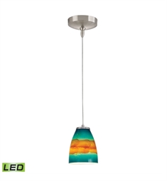 ELK Lighting PF1000-1-LED-BN 1 Light 5" LED Ceiling Mount Mini Pendant in Brushed Nickel