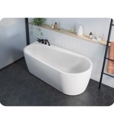 Fleurco BZCA6731-18 Cabaletta 67" Acrylic Freestanding Soaker Bathtub in White