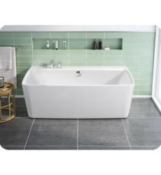 Fleurco BLSN6732-18 Sonoro 67" Acrylic Back to Wall Rectangular Soaker Bathtub in White