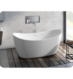 Fleurco BZAR6731-18 Arpeggio Grande 66 7/8" Acrylic Freestanding Oval Soaker Bathtub in White