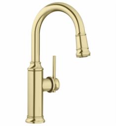 Blanco 442983 Empressa 14 3/8" Single Handle Deck Mounted Pull-Down Bar Kitchen Faucet in Satin Gold