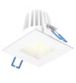 DALS Lighting RGR2SQ-CC 1 Light 3 1/8" LED Square Smooth Baffle Regressed Recessed Downlight